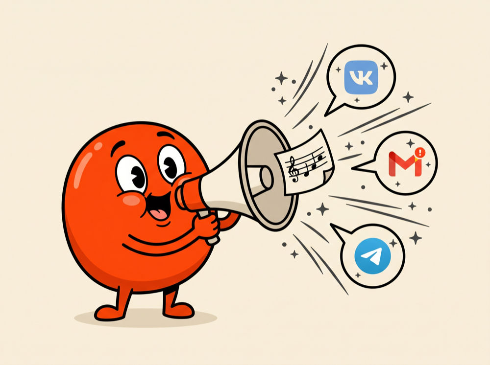 Beep рассылает пост во все каналы